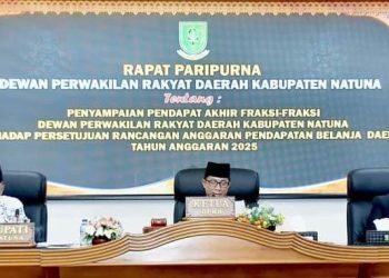 Paripurna dipimpin langsung oleh Ketua DPRD Natuna, Rusdi (foto: ist)