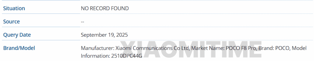GSMA POCO F8 Pro