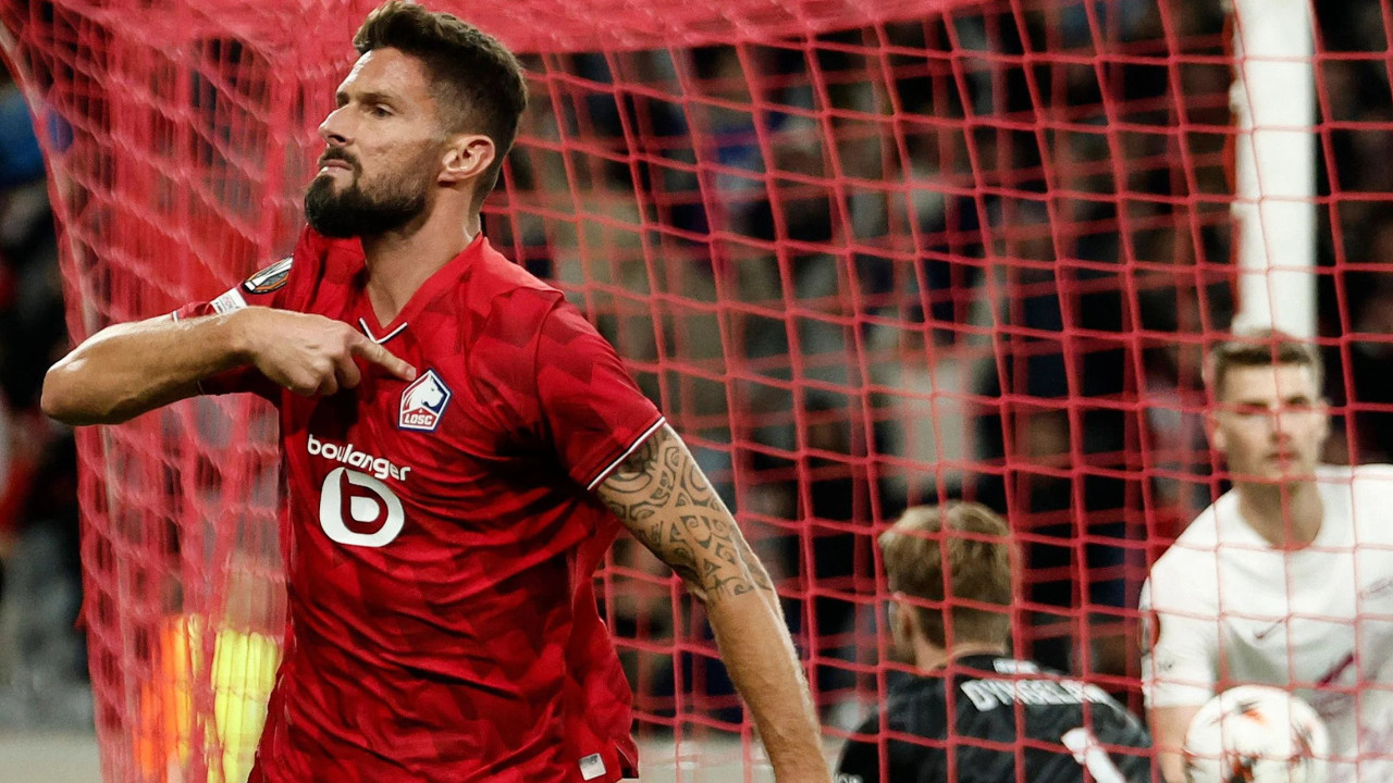 Lille vs Brann: Gol Penentu Olivier Giroud Antar Les Dogues Menang 2-1