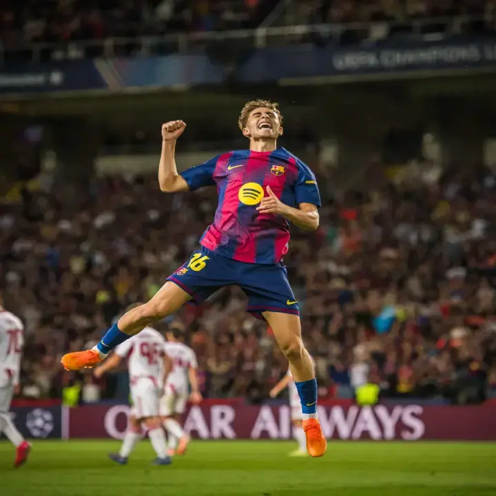 Fermin Lopez Jadi Pemain Spanyol Pertama Cetak Hattrick untuk Barca di Liga Champions