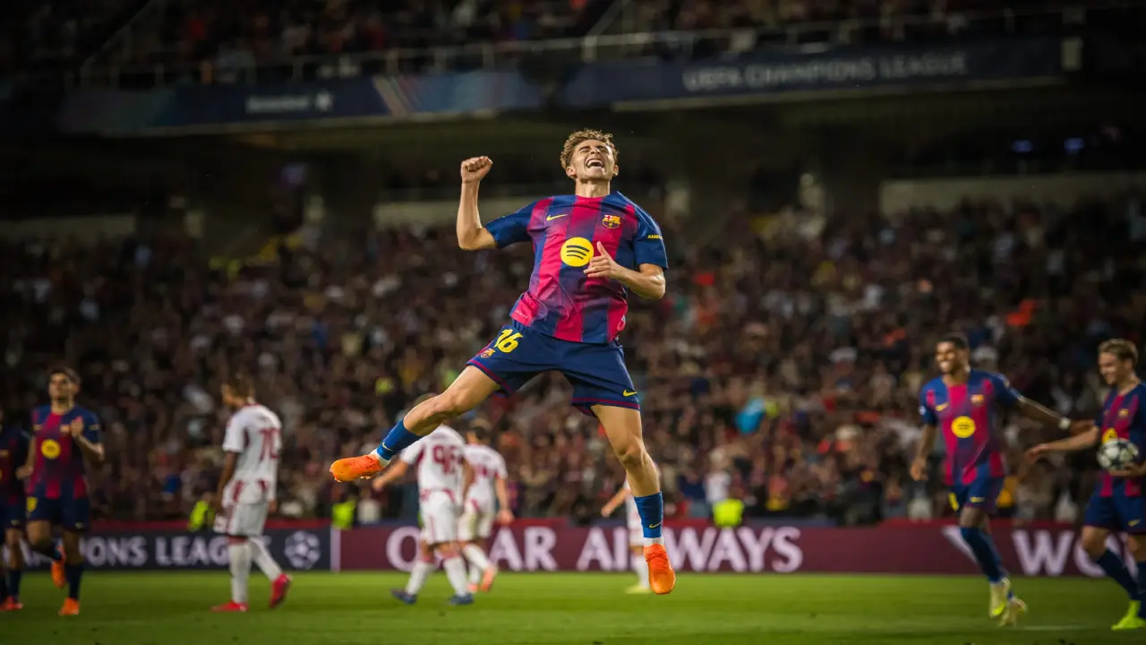 Fermin Lopez Jadi Pemain Spanyol Pertama Cetak Hattrick Untuk Barca Di Liga Champions