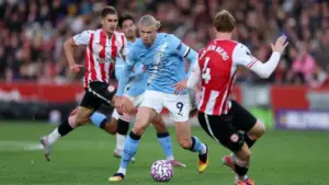 Erling Haaland Antar Manchester City Raih Kemenangan di Markas Brentford