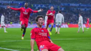 Hasil Liga Prancis: Gol Pada Menit Akhir Joao Neves Jadi Penentu Kemenangan Paris Saint-Germain Atas Lyon