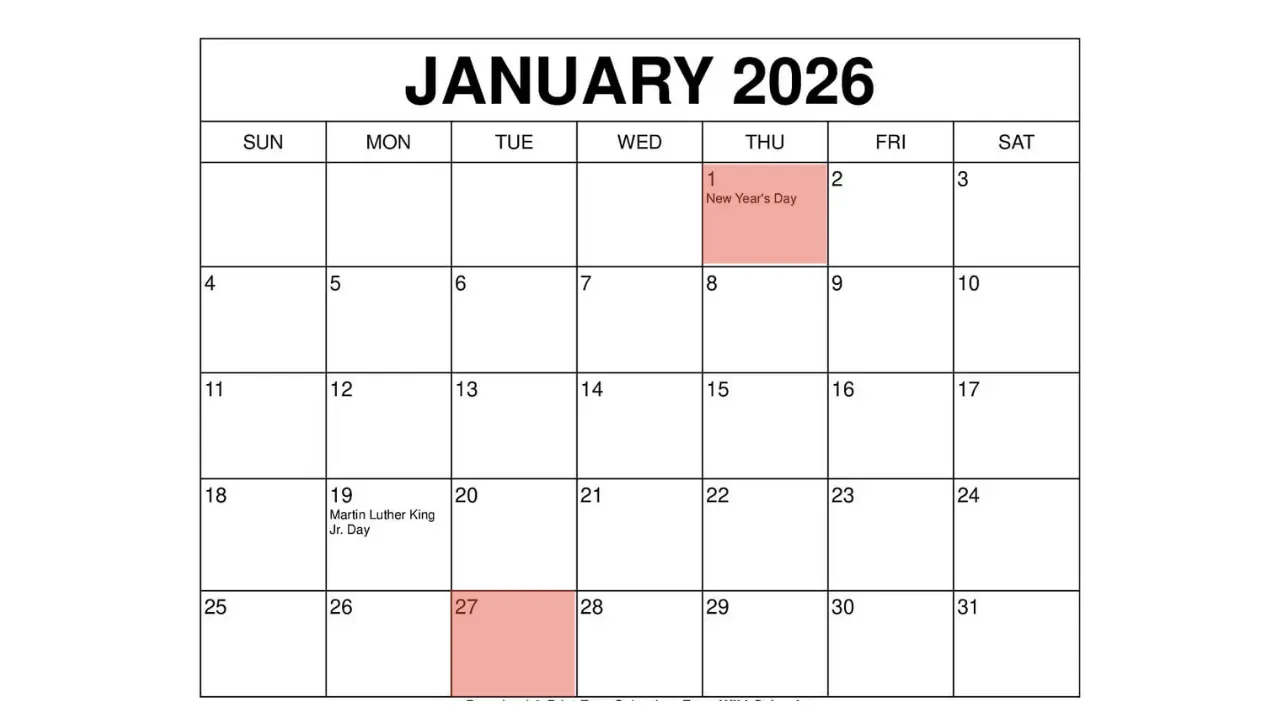 2 Januari 2026 Tetap Masuk Kerja, Simak Daftar Lengkap Tanggal Merah Januari 2026