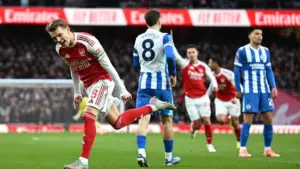 Arsenal Ungguli Brighton 1-0 di Babak Pertama Berkat Gol Martin Odegaard