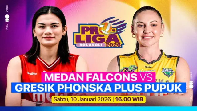 Jadwal Proliga 2026 Putri Hari Ini: Duel Sengit Medan Falcons vs Gresik Phonska Plus Pupuk Indonesia