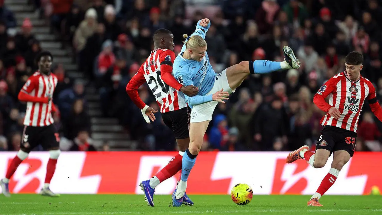 Rapor Pemain Sunderland vs Man City: Erling Haaland Kesulitan Tembus Pertahanan Black Cats