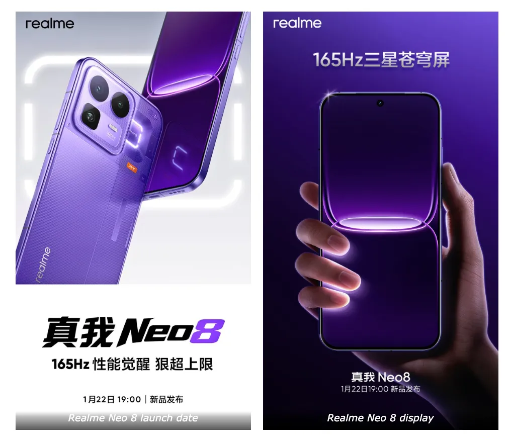Realme Neo 8 Dijadwalkan Meluncur 22 Januari 2026, Usung Baterai 8.000 mAh dalam Bodi Tipis
