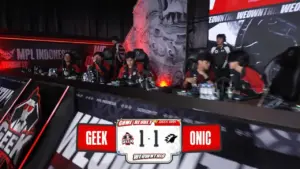 Hasil MPL ID S17 Pekan ke-5: GEEK Fam Bangkit dan menyamakan kedudukan 1-1 Atas ONIC Esports Usai Dominasi Kuat di Game Kedua