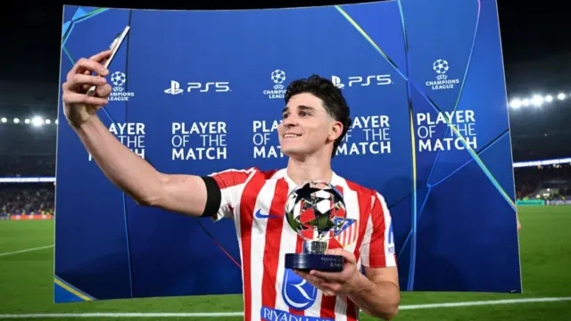 Julian Alvarez Dinobatkan Jadi Pemain Terbaik Liga Champions Usai Bawa Atletico Madrid Ungguli Barcelona 2-0 di Leg Pertama Perempat Final