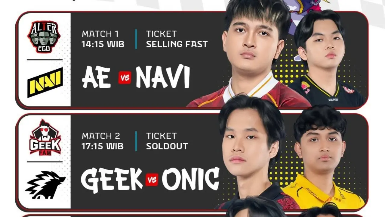 Jadwal Lengkap MPL ID S17 Hari Ini: ONIC dan Alter Ego Siap Ramaikan Venue