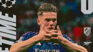 Hasil Sementara Atletico Madrid vs Arsenal 0-1: Penalti Viktor Gyokeres Bawa The Gunners Unggul
