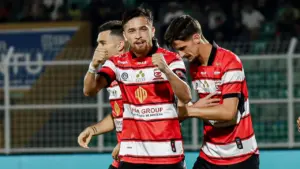 Bhayangkara FC Tertinggal 0-1 dari Madura United di Babak Pertama Liga Super Indonesia