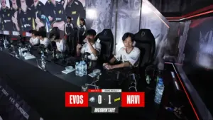 NAVI Unggul 1-0 Atas EVOS di Game Pertama MPL ID S17 Hari ke-2 Pekan ke-8