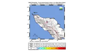 Gempa M 3,2 Guncang Bener Meriah, Aceh
