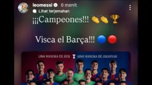 Lionel Messi Beri Ucapan Selamat usai Barcelona Juara La Liga
