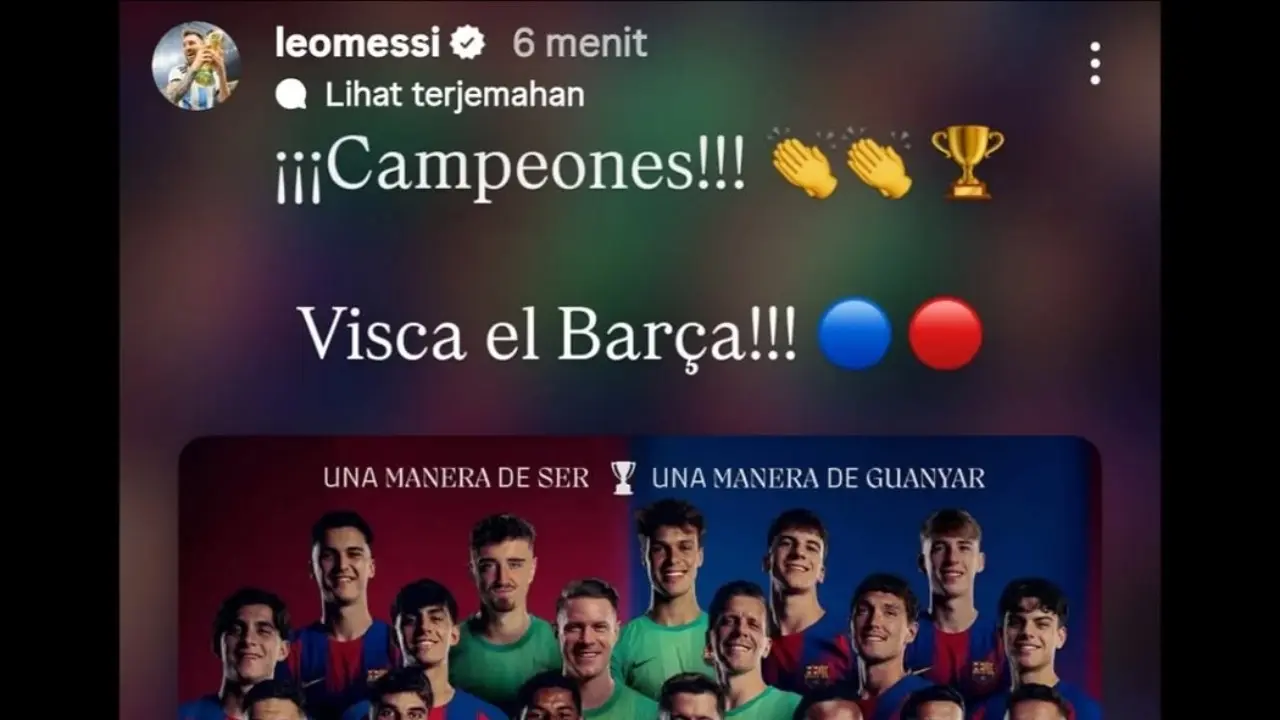Lionel Messi Beri Ucapan Selamat usai Barcelona Juara La Liga