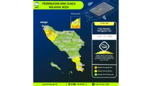 Peringatan Dini Cuaca BMKG: Aceh Berpotensi Hujan Lebat disertai Petir