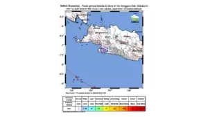 Gempa M 3,5 Guncang Tenggara Sukabumi, Jawa Barat