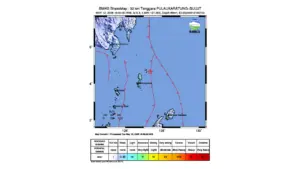 Gempa M 5,3 Guncang Tenggara Pulau Karatung, Sulawesi Utara