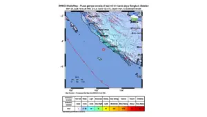 Gempa M 5,3 Guncang Barat Daya Bengkulu Selatan, Bengkulu