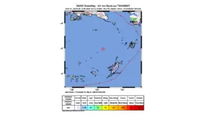 Gempa M 5,0 Guncang Barat Laut Tanimbar, Maluku