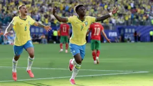 Brasil Bungkam Skotlandia 3-0, Vinicius Cetak Dua Gol di Laga Penutup Grup C