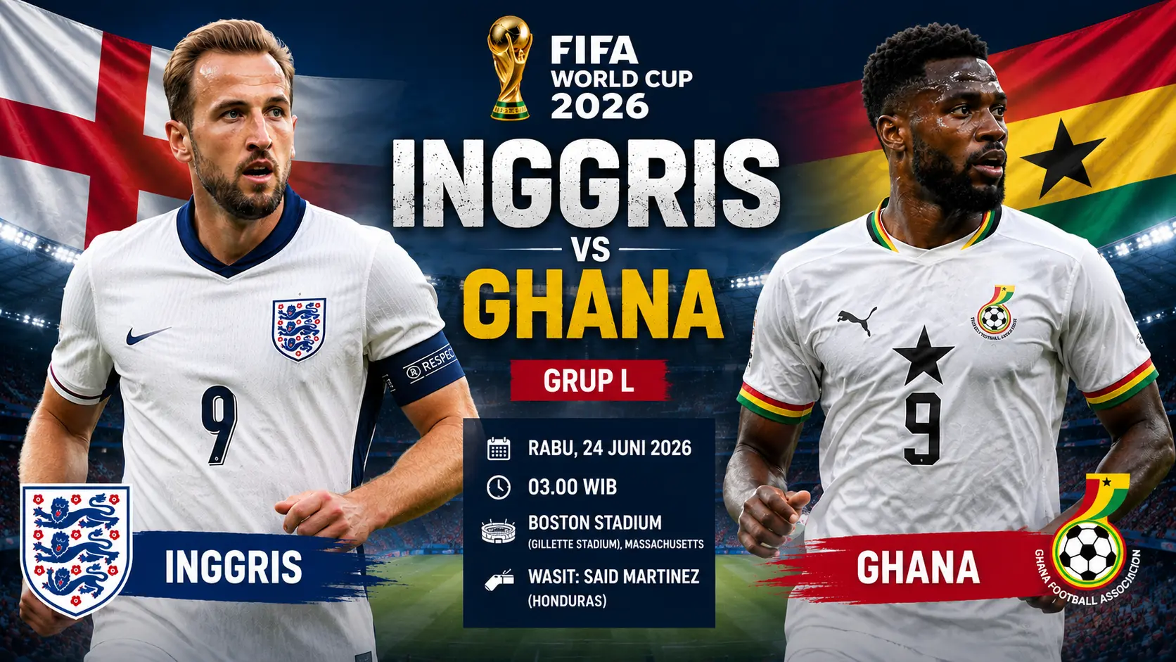 Prediksi Inggris Vs Ghana Di Piala Dunia 2026 The Three Lions Incar Tiket 32 Besar
