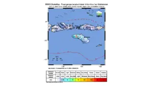 Gempa M 5,0 Guncang Timur Laut Waikabubak, Nusa Tenggara Timur