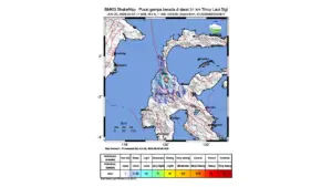 Gempa M 4,6 Guncang Timur Laut Sigi, Sulawesi Tengah