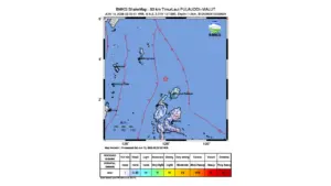 Gempa M 5,2 Guncang TimurLaut Pulaudoi, Maluku Utara