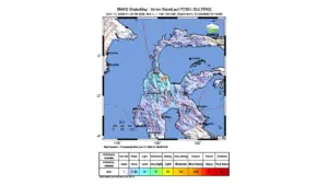 Gempa M 5,1 Guncang Barat Laut Poso, Sulawesi Tengah