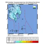 Gempa M 6,2 Guncang BaratLaut Pulau Karatung, Sulawesi Utara
