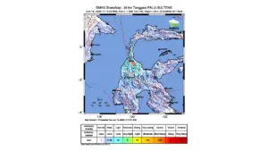 Gempa M 5,2 Guncang Tenggara Palu, Sulawesi Tengah