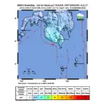 Gempa M 5,5 Guncang Barat Laut Tahuna, Sulawesi Utara