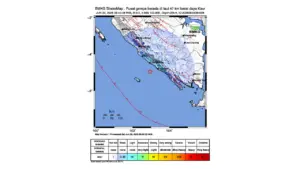 Gempa M 5,0 Guncang Barat Daya Kaur, Bengkulu