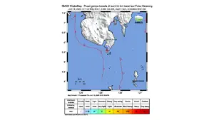 Gempa M 3,7 Guncang Laut Barat Laut Kepulauan Talaud, Sulawesi Utara