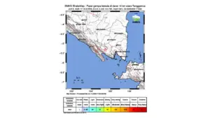 Gempa M 2,8 Guncang Utara Tanggamus, Lampung