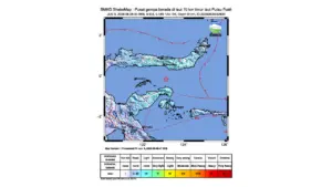 Gempa M 5,6 Guncang Laut Timur Laut Pulau Puah, Gorontalo