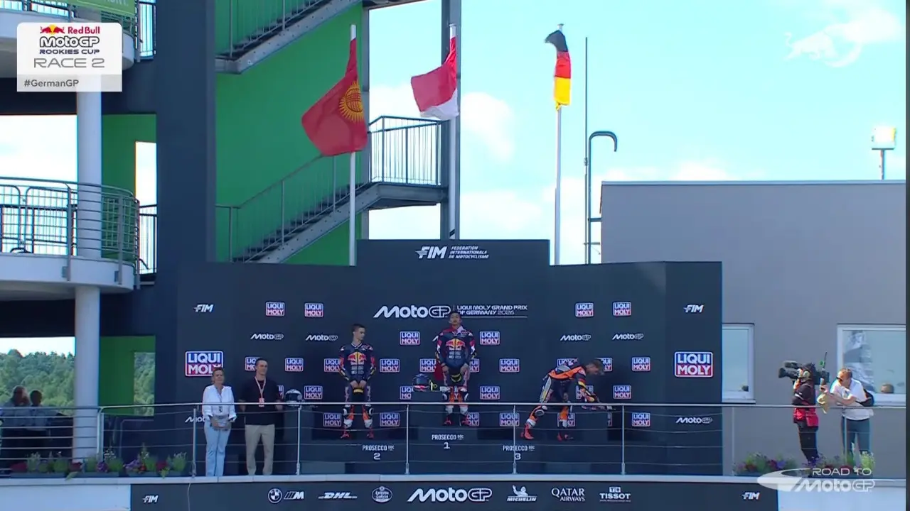 Kiandra Ramadhipa Juara Race 2 Sachsenring Red Bull MotoGP Rookies Cup 2026, Merah Putih Berkibar